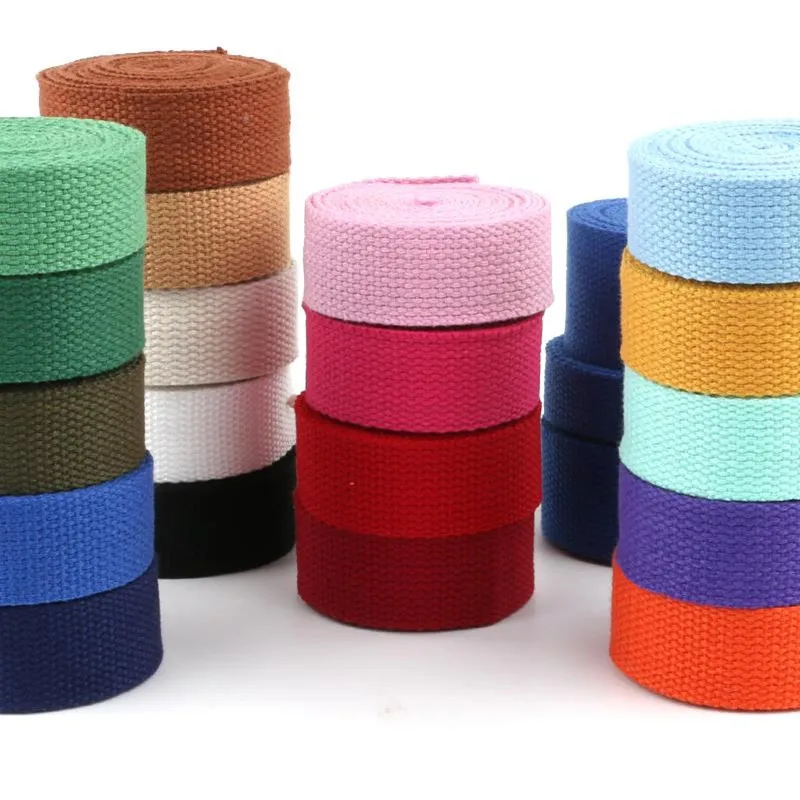 

New 2 Meters 25mm Canvas Ribbon Belt Bag Cotton Webbing Polyester/Cotton Webbing Knapsack Strapping Sewing Bag Belt Accessories