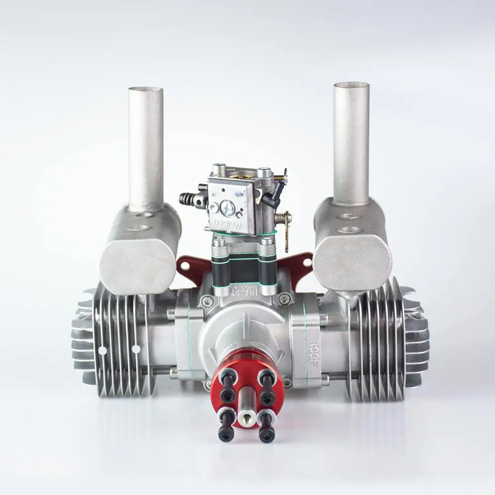 Новый двухцилиндровый бензиновый/бензиновый двигатель RCGF 70cc с