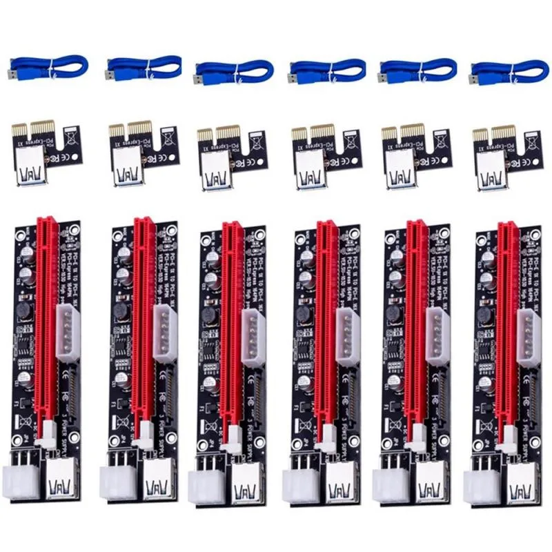 

2021 новейший VER009 USB 3.0 PCI-E Райзер VER 009S Экспресс 1X 4x 8x 16x Райзер-адаптер Pcie SATA 15 контактов на 6 контактов питания