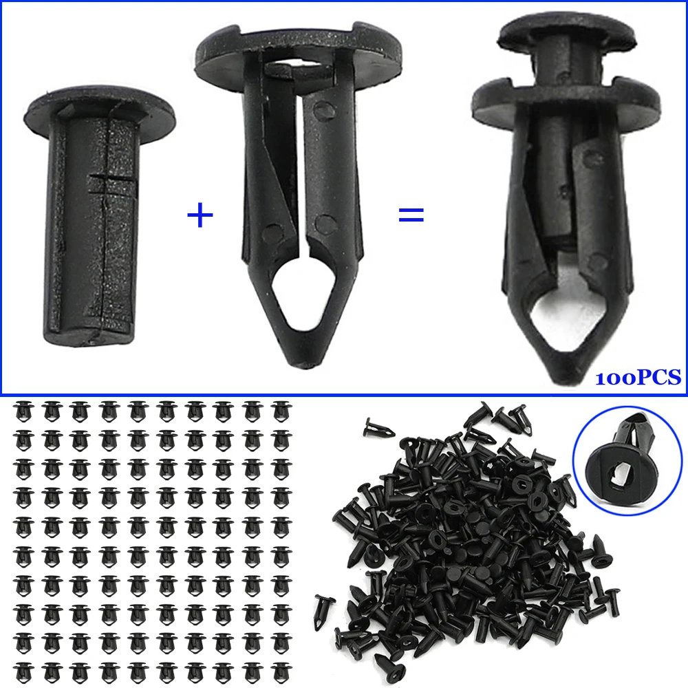 

100Pcs Rivets Black For Am Maverick/ Commander/ Outlander Durable Useful