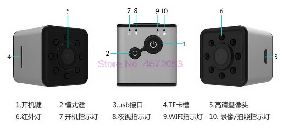10pcs SQ13 HD WIFI Mini Camera 1080P Wide Angle Waterproof MINI Camcorder DVR Video Sensor Motion Recorder Night Vision | Электроника