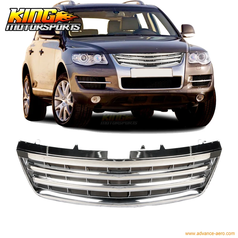 Подходит для 03 04 05 06 07 VW Touareg Badgeless передняя решетчатая гриль США домашняя