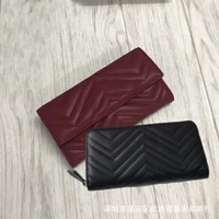 new leather wallet high end head niupila womens chain medium long zero wallet small handbag two fold box