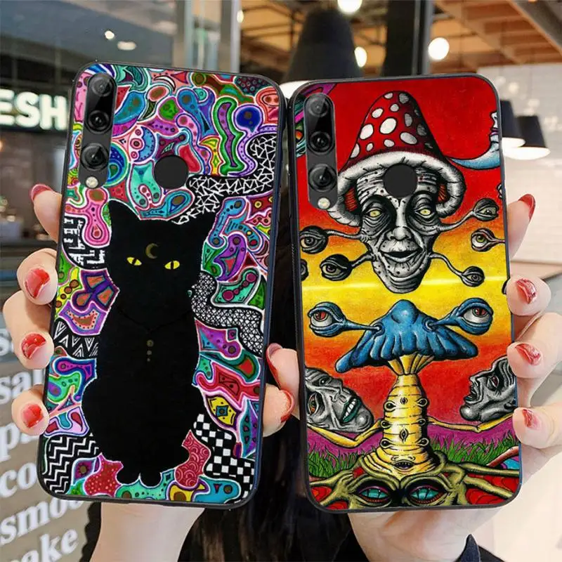 

Colourful Psychedelic Trippy Art Phone Case For Huawei Honor 8X 9 10 20 Lite 7A 7C 10i 9X Play 8C 9XPro