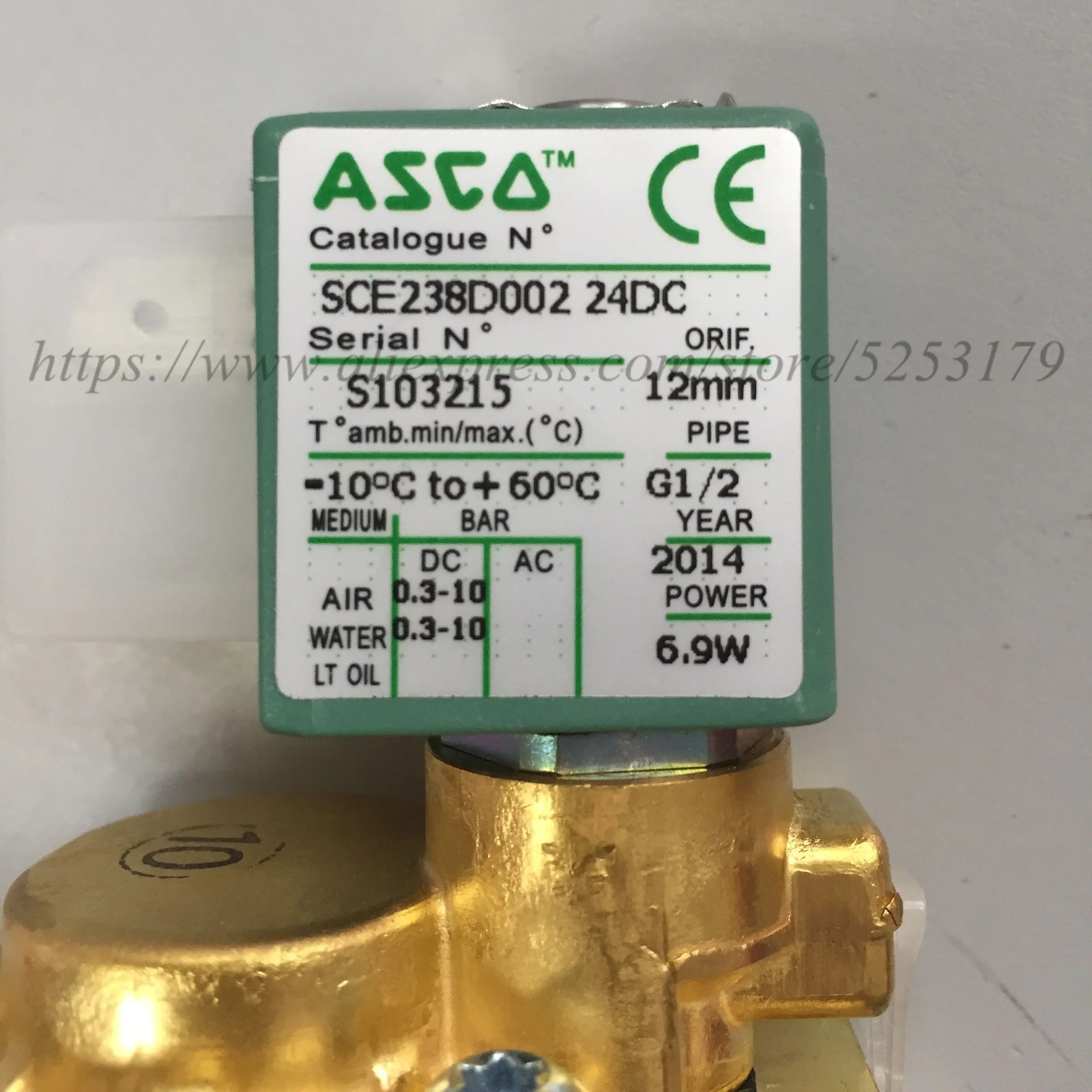 Новый оригинальный Соленоидный клапан ASCO SCE238D002 DC24V |