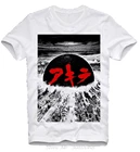Летняя брендовая 100% Хлопковая мужская футболка Топ Акира манга японская винтажная Мода Панк Нео Токио Homme свитшот-футболка