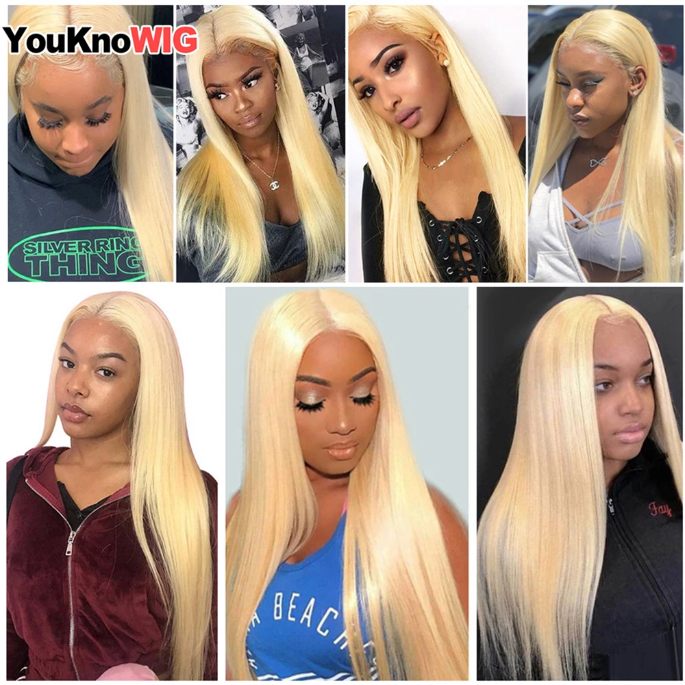 

613 Blonde Hair Bundles Brazilian Hair Weave Bundles Remy Human Hair Weft Blonde Straight Human Hair Extensions Free Shipping