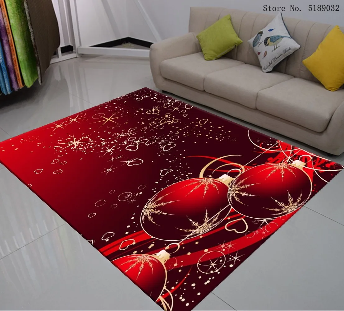 

Christmas Home 3D Printing Carpets Holiday Gift Welcome Entrance Doormats 2021 Happy New Year Floor Rug Bedroom Kitchen Mats