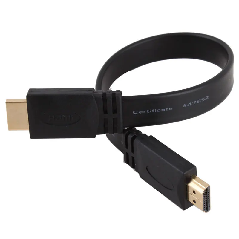 Высокоскоростной плоский кабель 0 3 м 1 4 а HDMI-совместимый 1080 в HD P w/ Ethernet 3D HDTV 30 см HITM