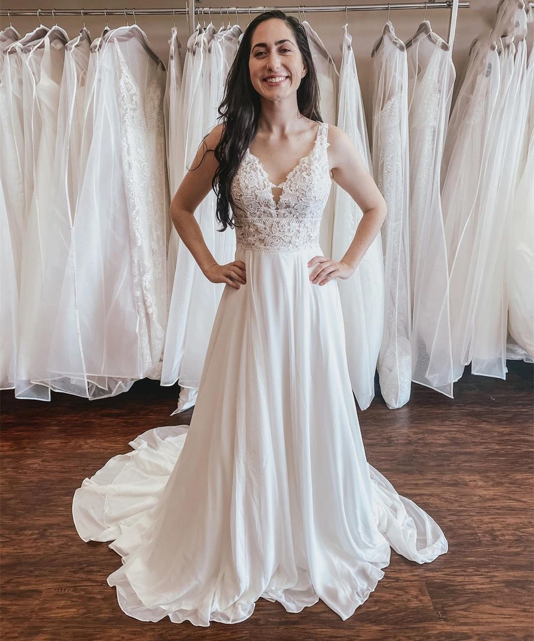 

Женское шифоновое платье FOLOBE, без рукавов, с V-образным вырезом