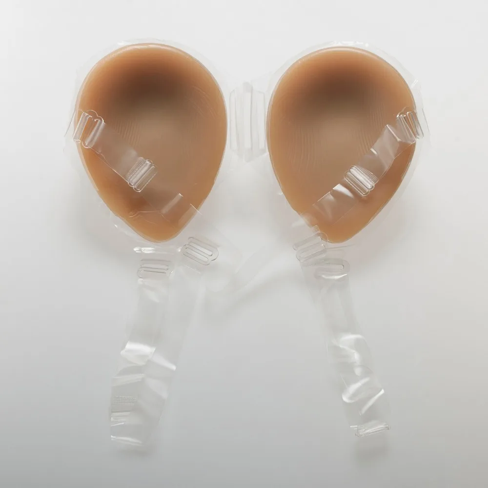 

Transgender And Crossdressing Breast Form 1200g/pair Strap-On Silicone False Breast Drag Queen Shemale Artificial Fake Boobs