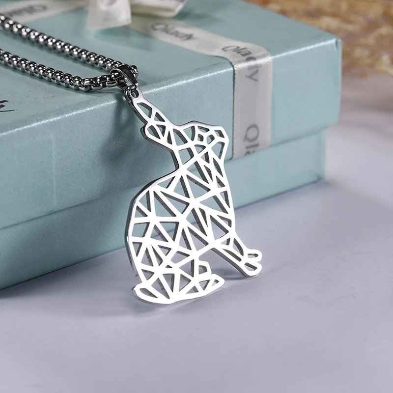 Myshape 316L ювелирные изделия из нержавеющей стали кролик Тигр Леопард волк лиса кошка слеза Единорог из нержавеющей стали наземное животное ожерелье
