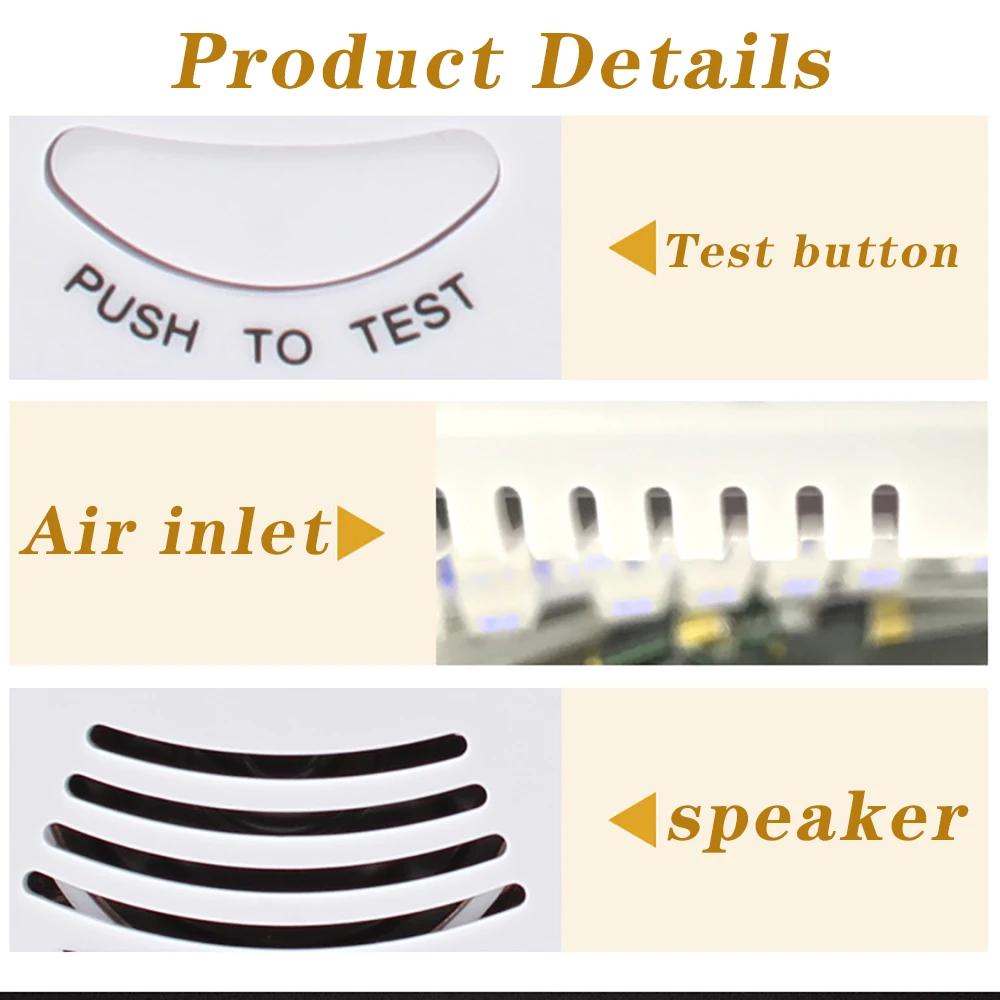 

GAS DETECTOR Voice Warning Kitchen Alarm Kit Independent EU Plug in Combustible Natural LCD Display GAS LEAK SENSOR Alarm