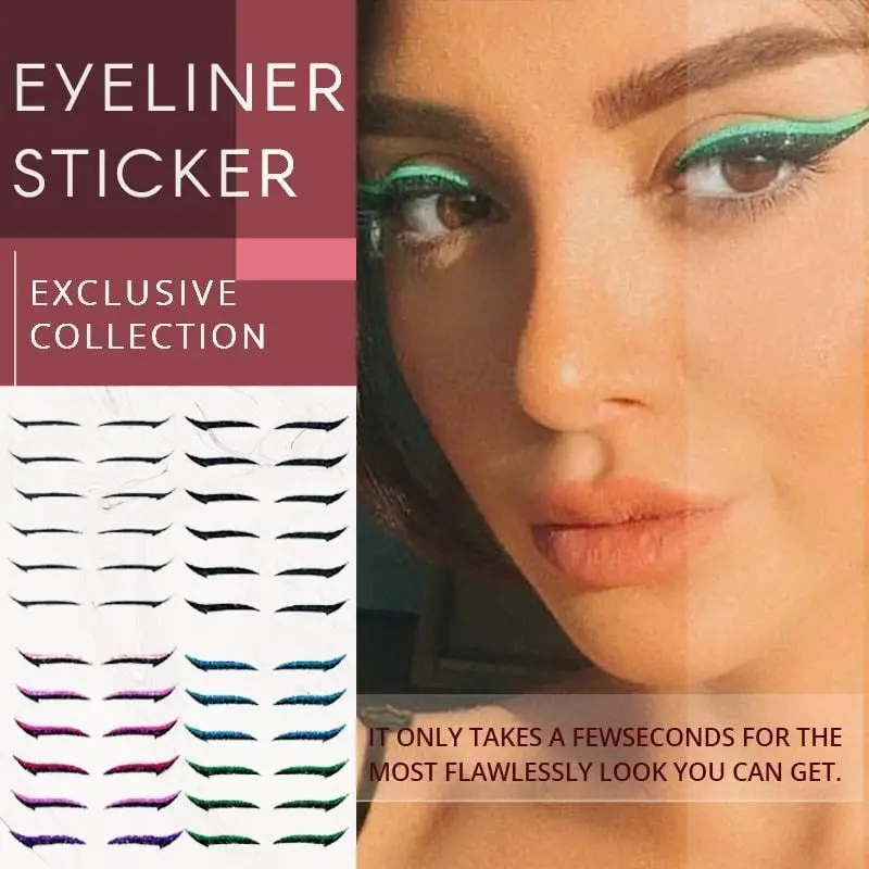 

20pcs Eyelid Line Stick Reusable eyeliner stickers Cat Eye Makeup Double Eyelid Sticker Eyeliner Makeup Sticker