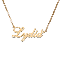 god with love heart personalized character necklace with name lydia for best friend jewelry gift