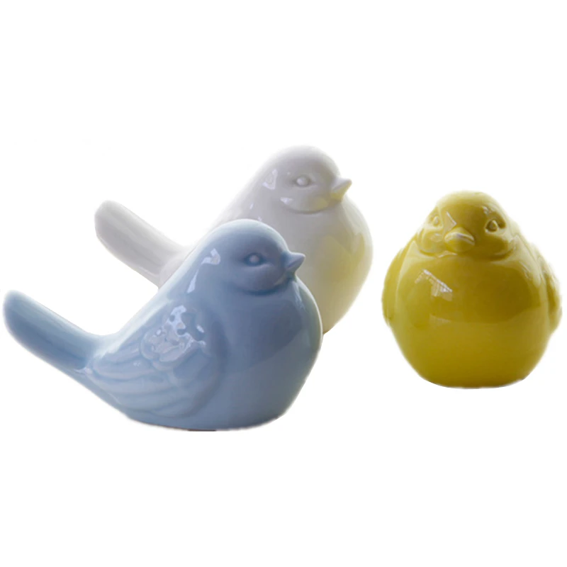 Керамические фигурки 5 1 дюйма в виде птиц 3 цвета декоративная статуя волшебника