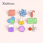 Science Lab эмалированные булавки, шейкер, химически-молекулярная структура, Периодическая таблица, измерительный значок, персонализированная бижутерия, брошь, значок на лацкан