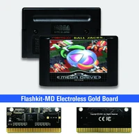 ball jacks eur label flashkit md electroless gold pcb card for sega genesis megadrive video game console