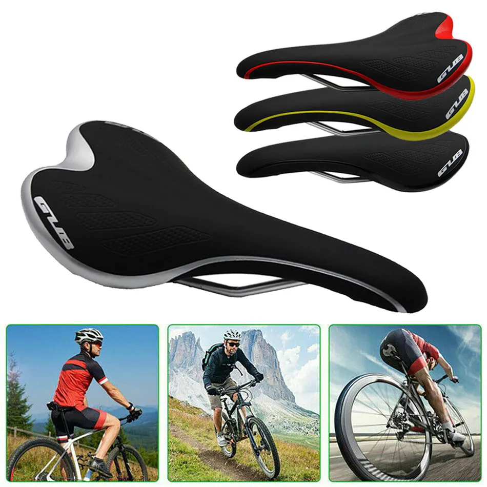 

Comfortable Soft Gel Pad Cushion Saddle Seat MTB Mountain Bike Road Bicycle PU Leather + EVA Comfortable Saddle