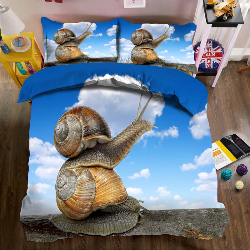Пасторальный Стиль 3d Постельные принадлежности пододеяльник набор зеленый лес
