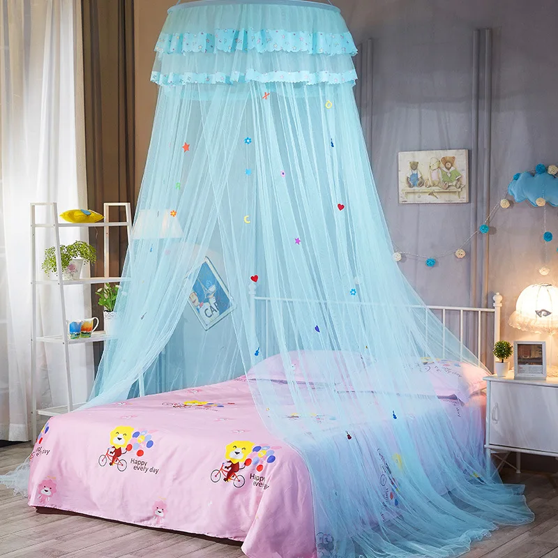 

Dome hanging mosquito net encryption heightening ceiling lace princess dome court landing mosquito net cartoon