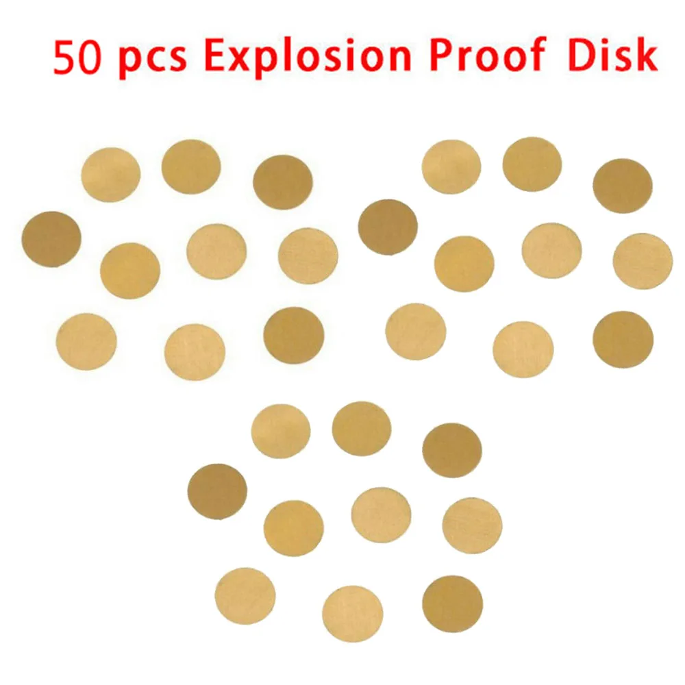 50pcs Gasket Explosion Proof Disk Steel 6.5mm Gold Parts Air Compressor