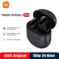 xiaomi redmi buds 3 pro tws bluetooth earphone anc 35db smart noise cancellation wireless charging earphone redmi airdots 3 pro