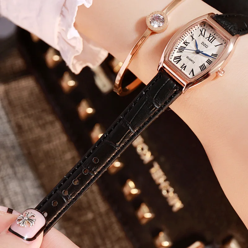 В стиле ретро женские часы Творческий Квадратный маленький циферблат Элегантные