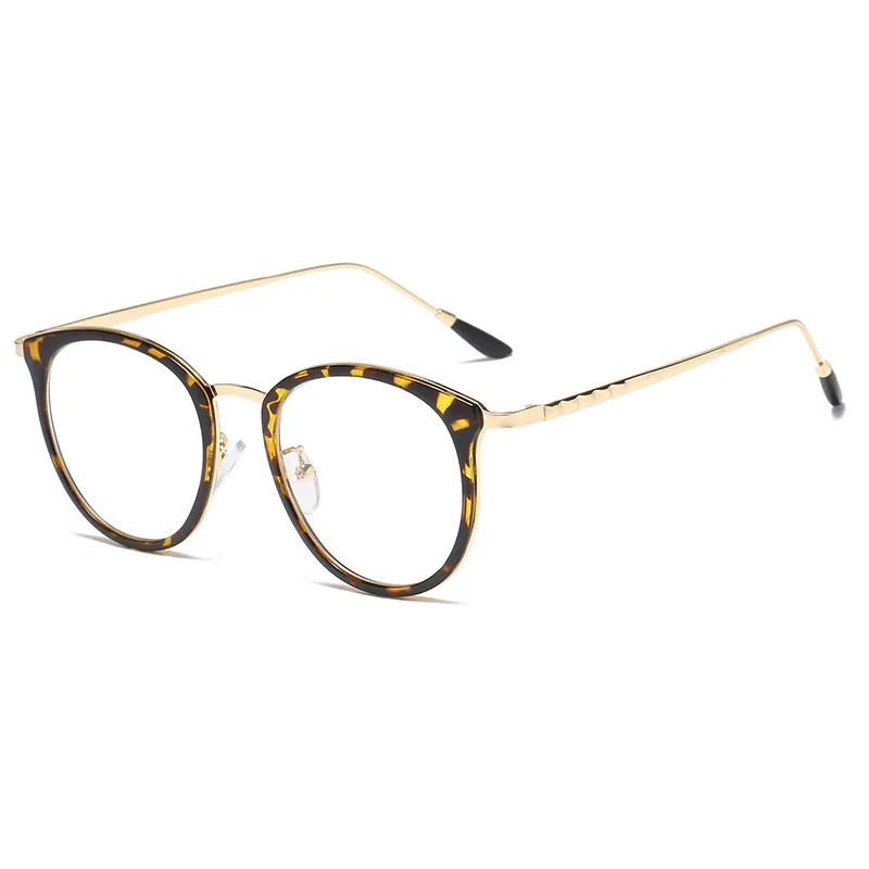 

Round Metal Frame Eyeglasses Frames For Women Anti Blue Light Glasses For Men Vintage Big Frame Computer Spectacles Optical Lens