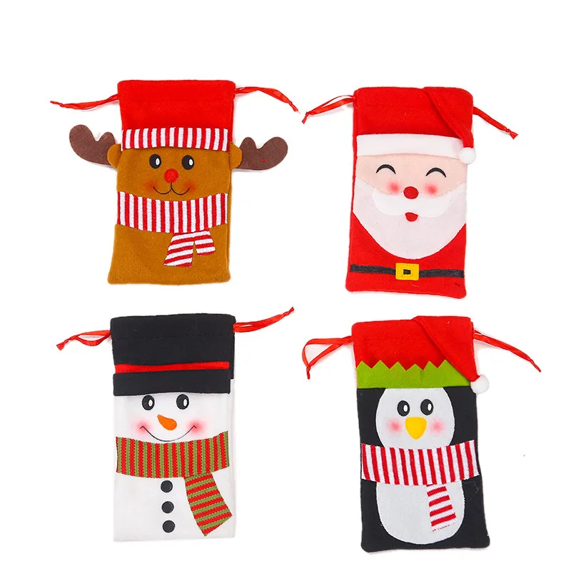 

christmas decorations for home gift bag Santa Claus Non-woven fabric Candy Packaging Bag natal navidad para hogar Xmas presents