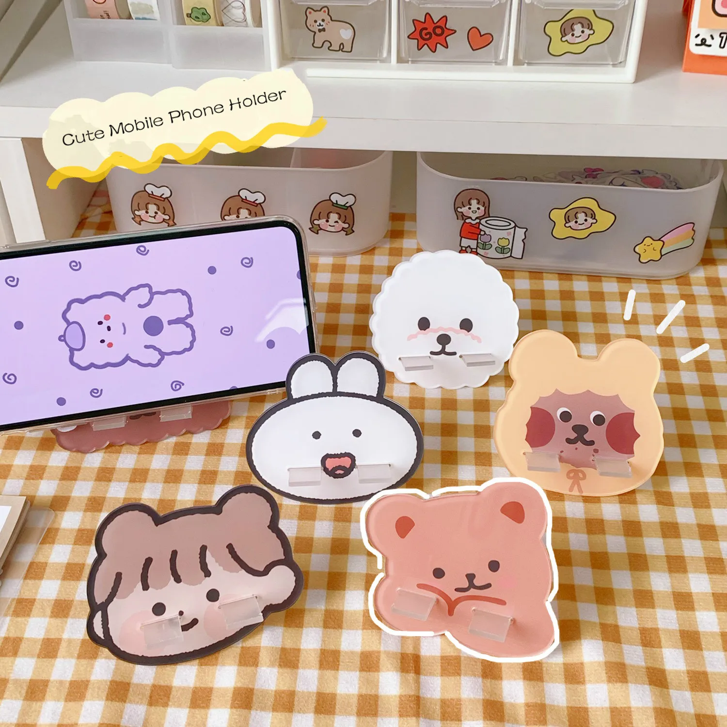 

Мини-держатель для телефона в Корейском стиле