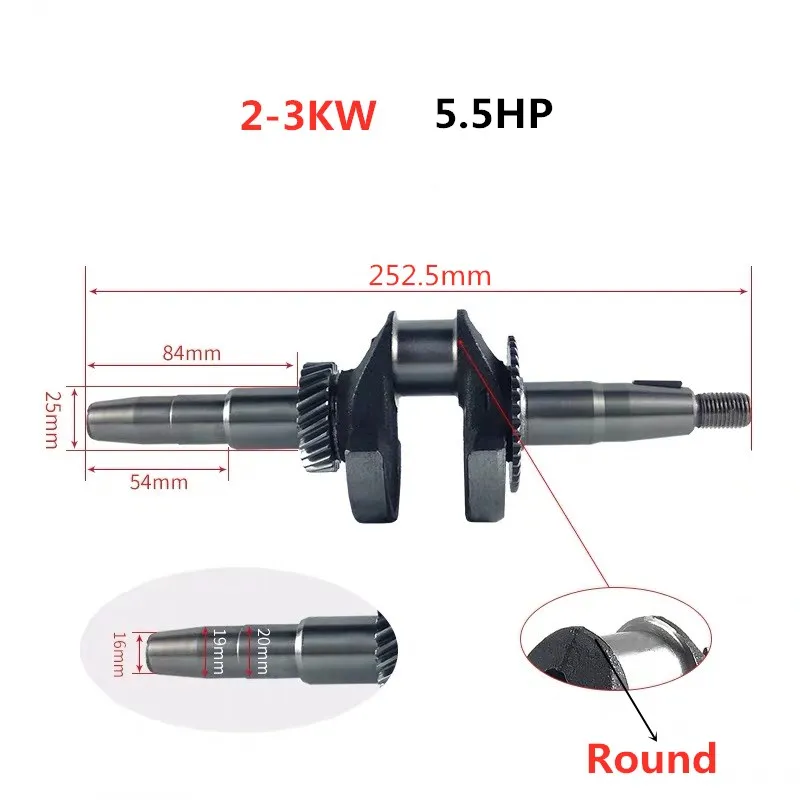 2-3квт конический градус 19 мм коленчатый вал бензиновый двигатель 168F 170F GX200 5.5HP или