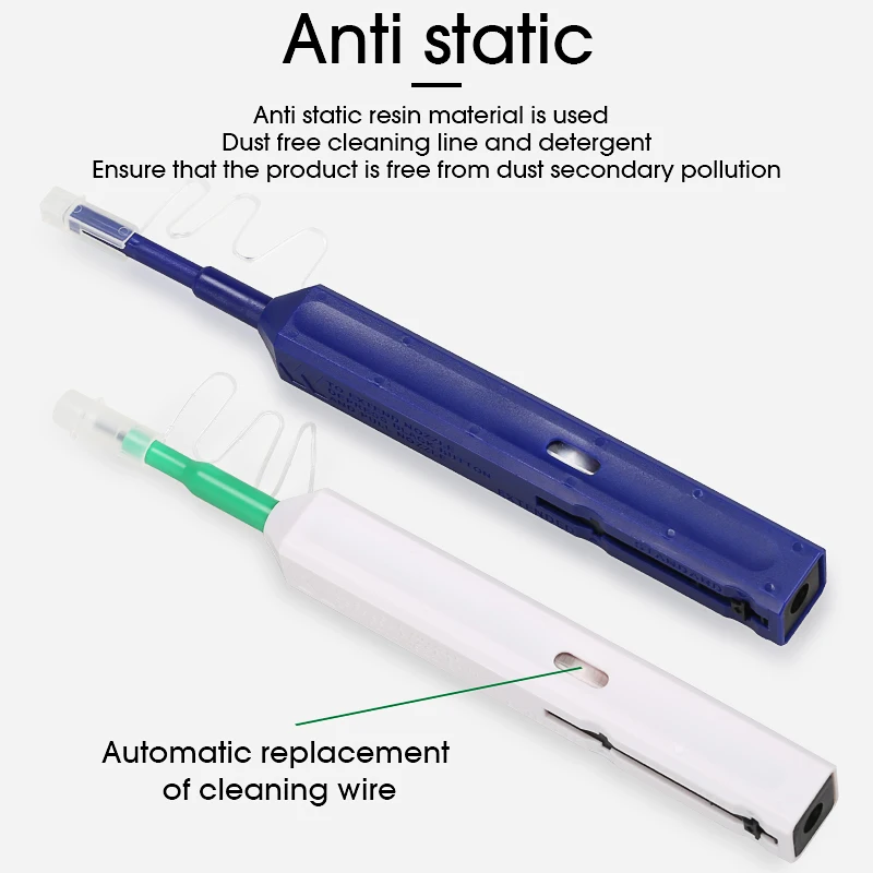 2-5pcs/lot 1.25mm(LC/MU)One Touch Cleaning Tool 2.5mm(SC/ST/FC/E2000) FTTH Fiber Optic Cleaner Pen Cleaning Number of 800 Times