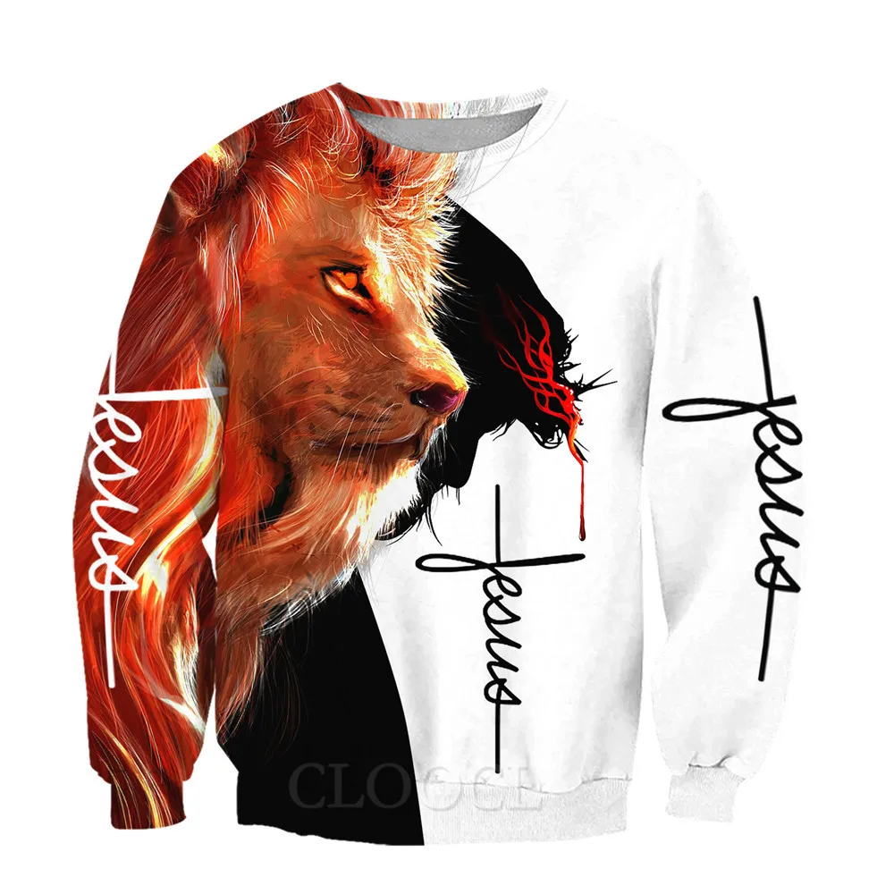 

CLOOCL Christian Jesus Sweatshirts 3D Print Unisex Streetwear Casual Men Clothing Religious Belief Harajuku Tops Women Clothing
