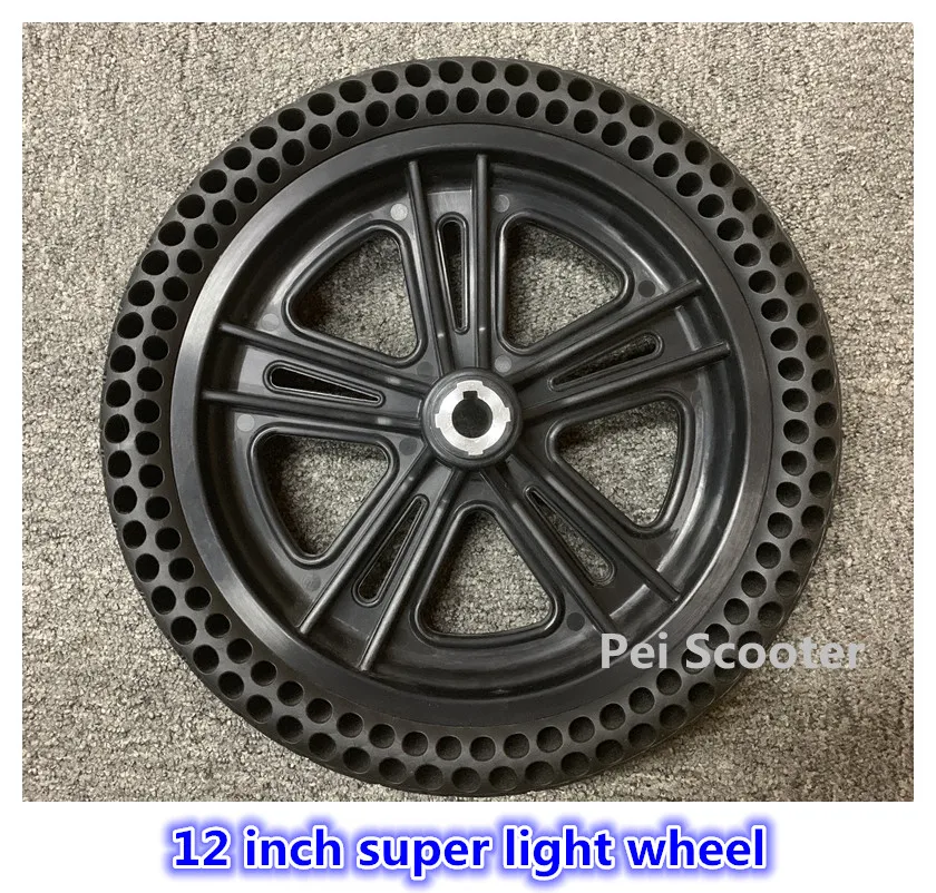 only 12inch 12 дюймов 12 дюймов сверхлегкое колесо Пластик сталь электродвигательного привода колесо для инвалидного кресла робот колеса скутера с шинами phub-12sw - Цвет: only 12inch