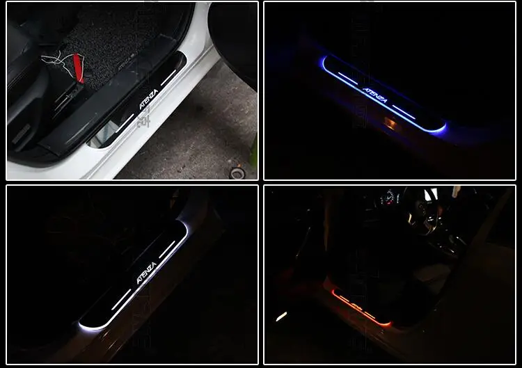 2 шт отличный автомобильный стиль Led движущиеся двери потертости, педаль автомобиля, Накладка на порог подсветка для ступеней для TOYOTA Camry 2011 до