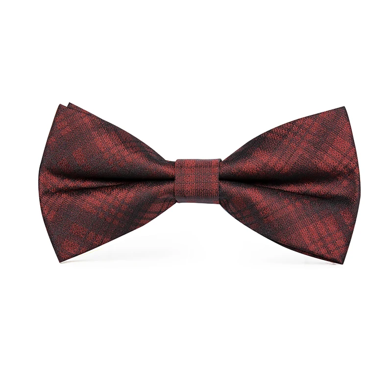 Hi-Tie 100% шелк бордовый галстук-бабочка для мужчин Свадебная вечеринка Модный