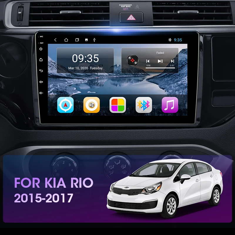 Jansite 9 &quotAndroid плеер для KIA RIO 2015-2017 Multimidia видеоплееры сплит-экран навигация GPS 2 din