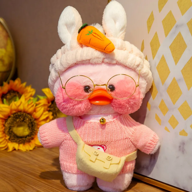 

30cm Korean Netred Wearing Hyaluronic Acid Little Pink Duck Doll Ducks Lalafanfan Ducks Plush soft Toys Ducks Doll Birthday Gift