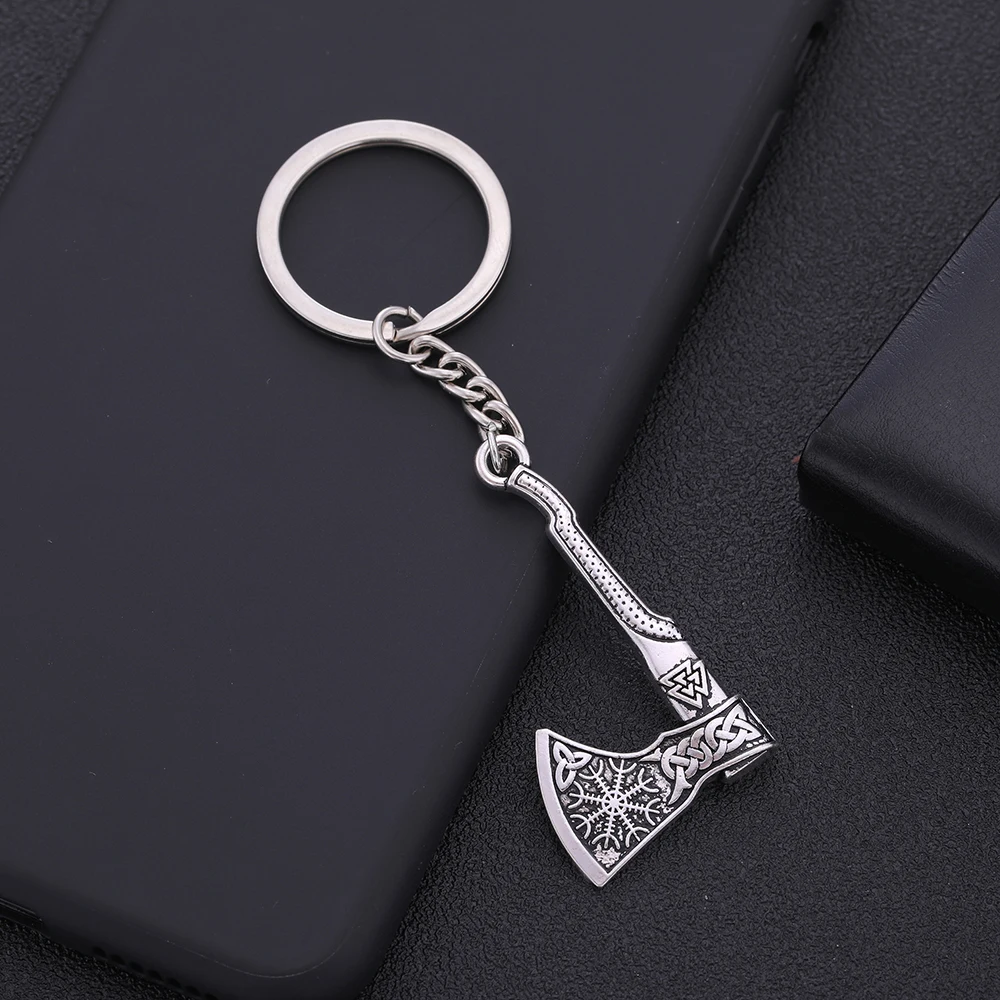 Fishhook Брелок Топор викинга Valknut Old Magic Staves Vegvisir скандинавский викинговый брелок