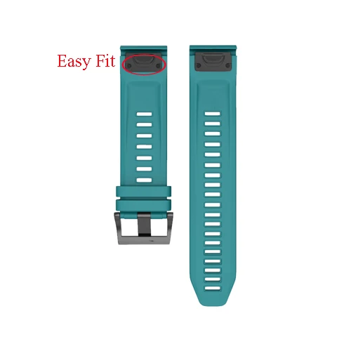 Blue Green 26 мм 22 мм силиконовый ремешок для часов Garmin Fenix 5X5 Plus 3 3HR D2 S60 MK1 Смарт-часы Quick Release Easyfit ремешок на запястье - Цвет ремешка: Blue Green