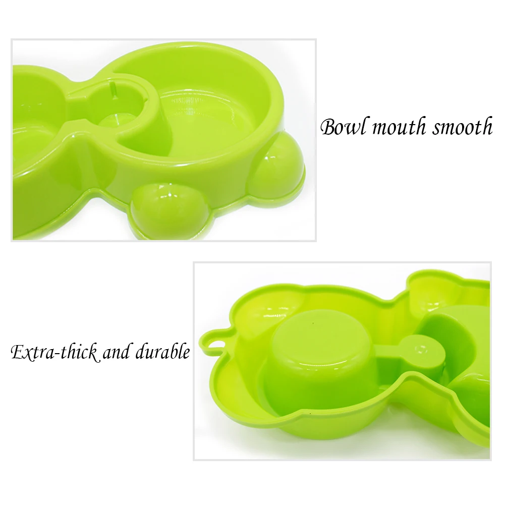 Миска для кормления домашних животных в форме медведя с портом бутылки воды