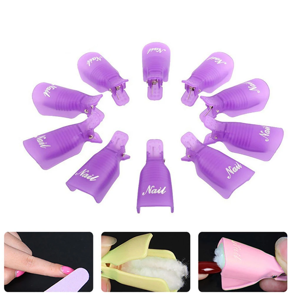 10 шт. пластиковые зажимы для маникюра | Красота и здоровье