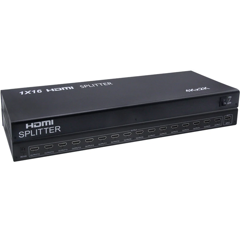 1X16 HDMI сплиттер распределитель видео преобразователь 4K 3D HD 1080P 10 12 16 многоэкранный