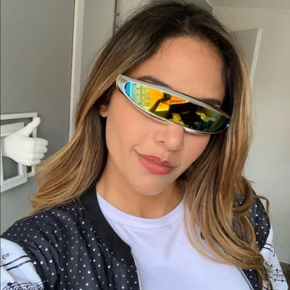 2020 винтажные узкие солнцезащитные очки Циклоп для женщин роскошные