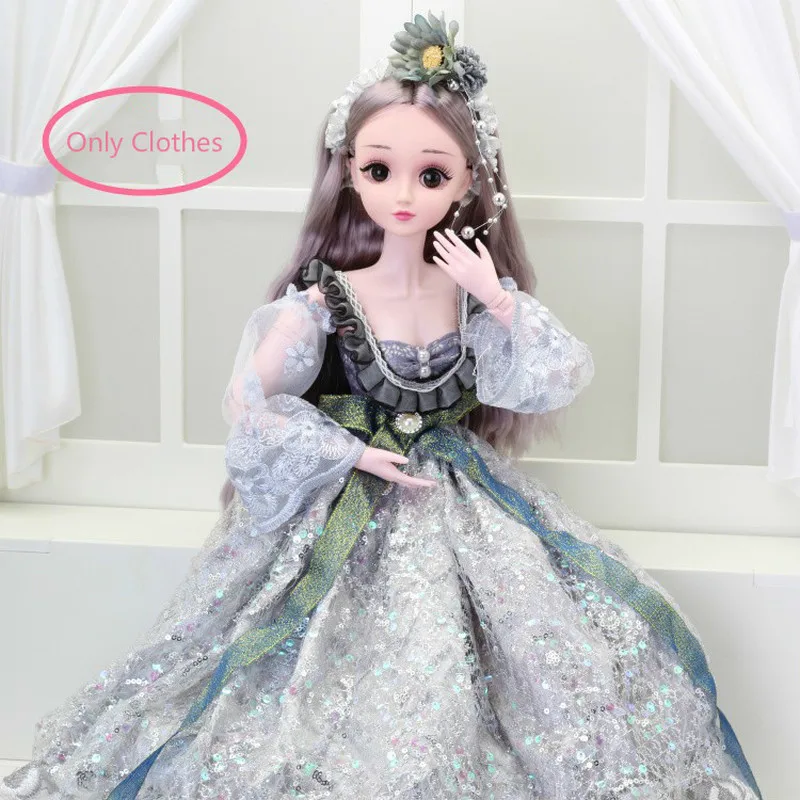 Красивая одежда для шарнирной куклы ручной работы 60 см платье свадебное 1/3