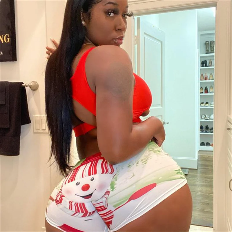 

Ladies Christmas Snowman Panties Physiological Pants Women Underwear Comfort Cotton Flower Printing Intimates for Girls