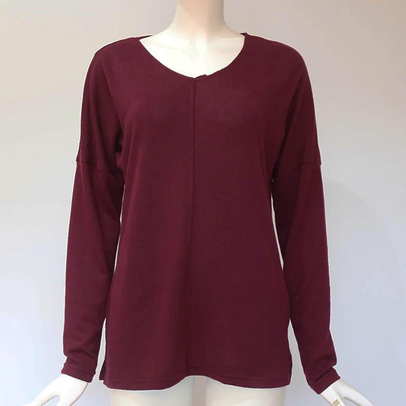 Длинный трикотажный свитер для женщин 2019 осенне-зимний вязаный пуловер