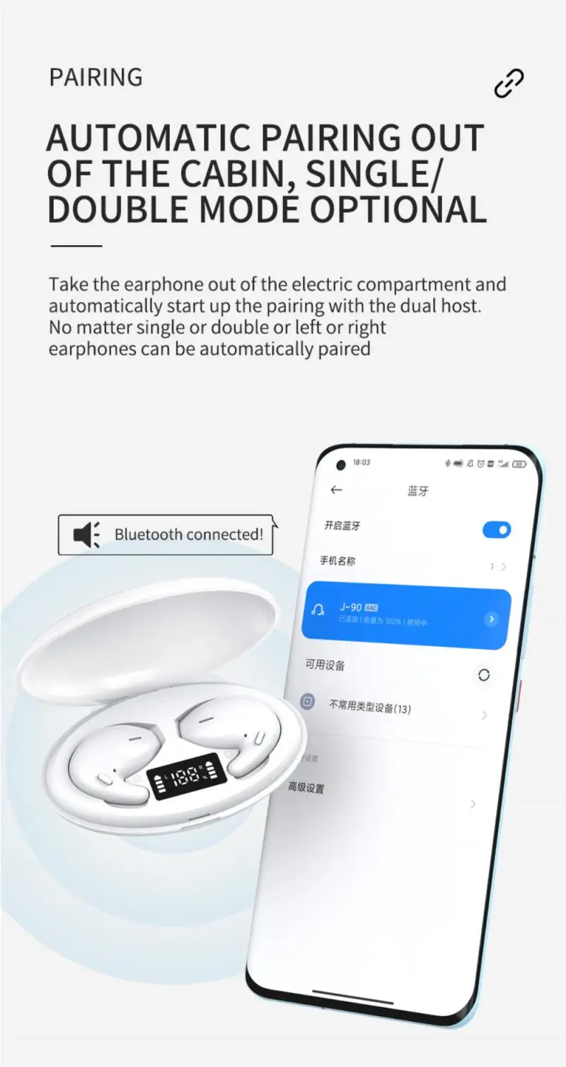 

J90 TWS Bluetooth 5.0 Headset With Charging Box Wireless Headphone 9D Stereo Sport Waterproof Earbuds Earphone With Microphone