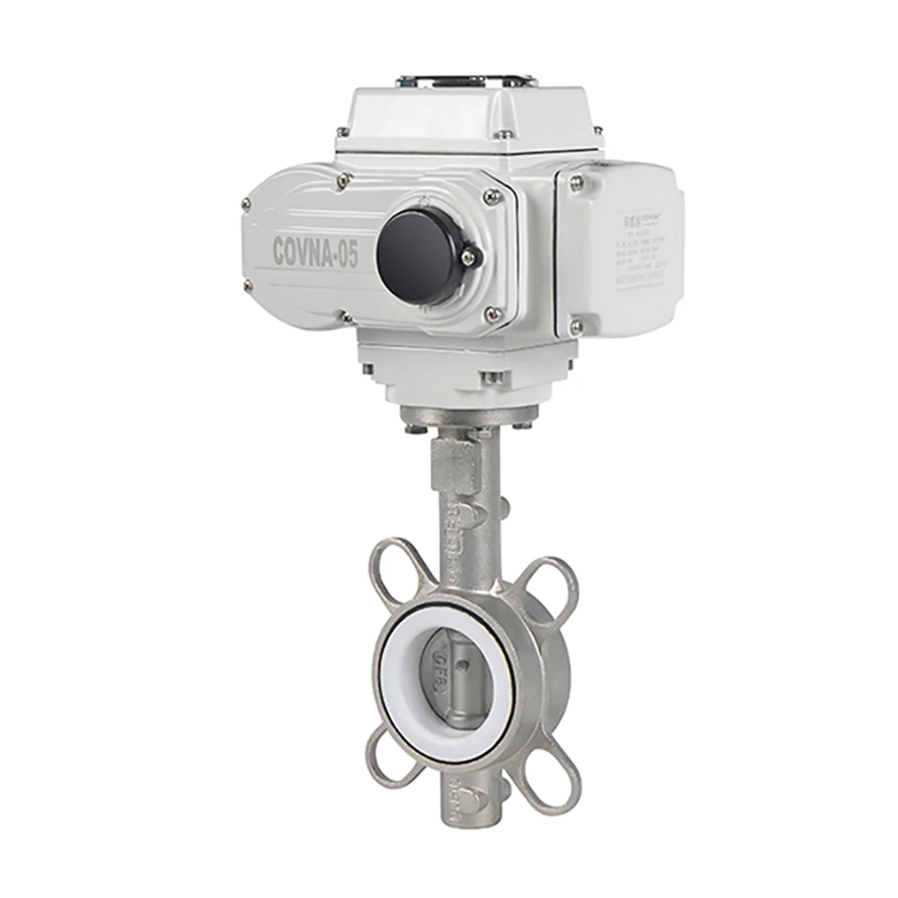 

DN150 6-дюймовый PN16 PTFE сиденье вафельного типа 316 нержавеющая сталь 24 В постоянного тока три фраза модулирующий Электрический привод Клапан-Ба...
